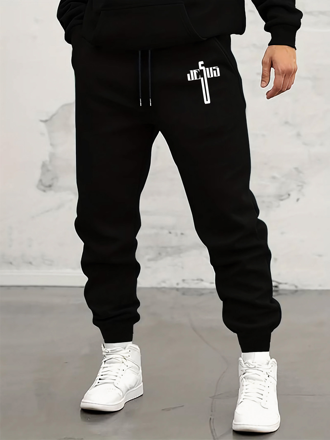 Crossfit Gear For Men - Stylowe, zwężane spodnie dresowe męskie z