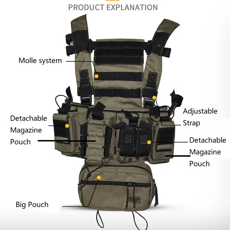 Crossfit Gear For Men - Kamizelka taktyczna D3CR Chest Rig Multicam