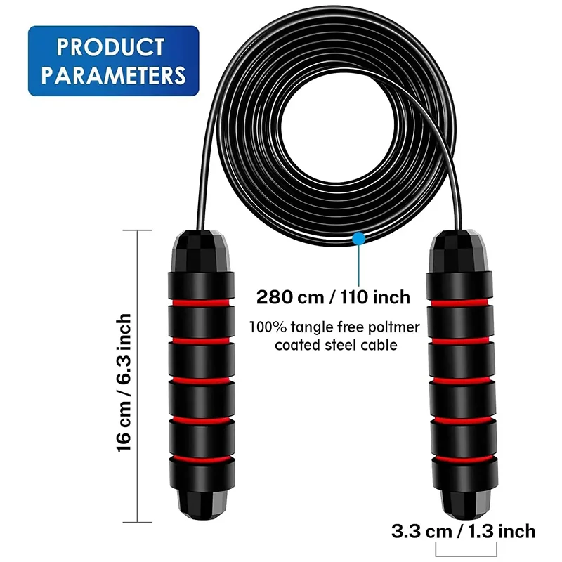 Regulowana skakanka ze stalowy – Jump Rope Speed Bearing recenzja i cena